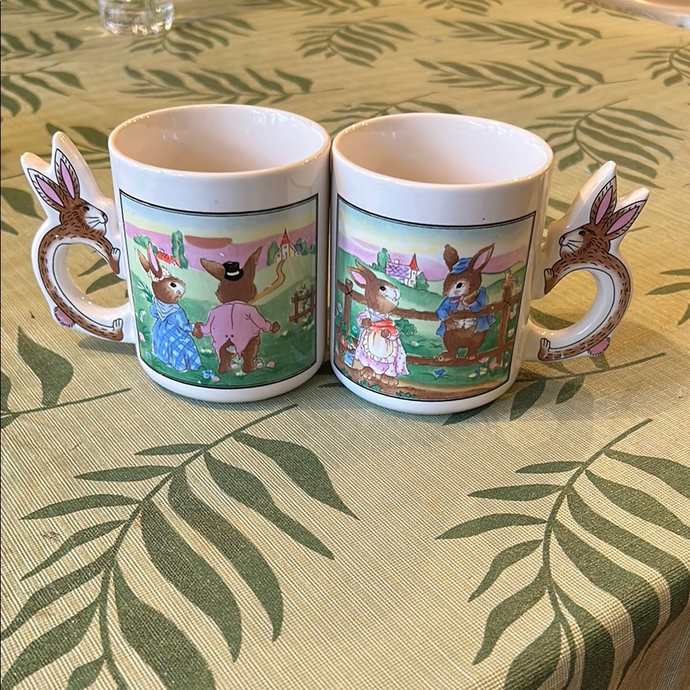 Charming Animal Design Mugs - Set of